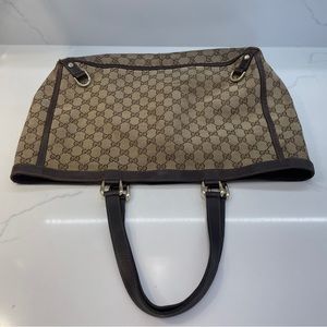Gucci 🤎 Genuine Abbey D Ring Tote Bag 🤎 GG CANVAS